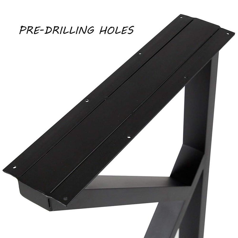 TIEOU Metal Legs for Table K Shape 28" H Tall Industrial Black Table Legs Heavy Duty Metal Desk Legs Set of 2(Without Boards) - Image 3